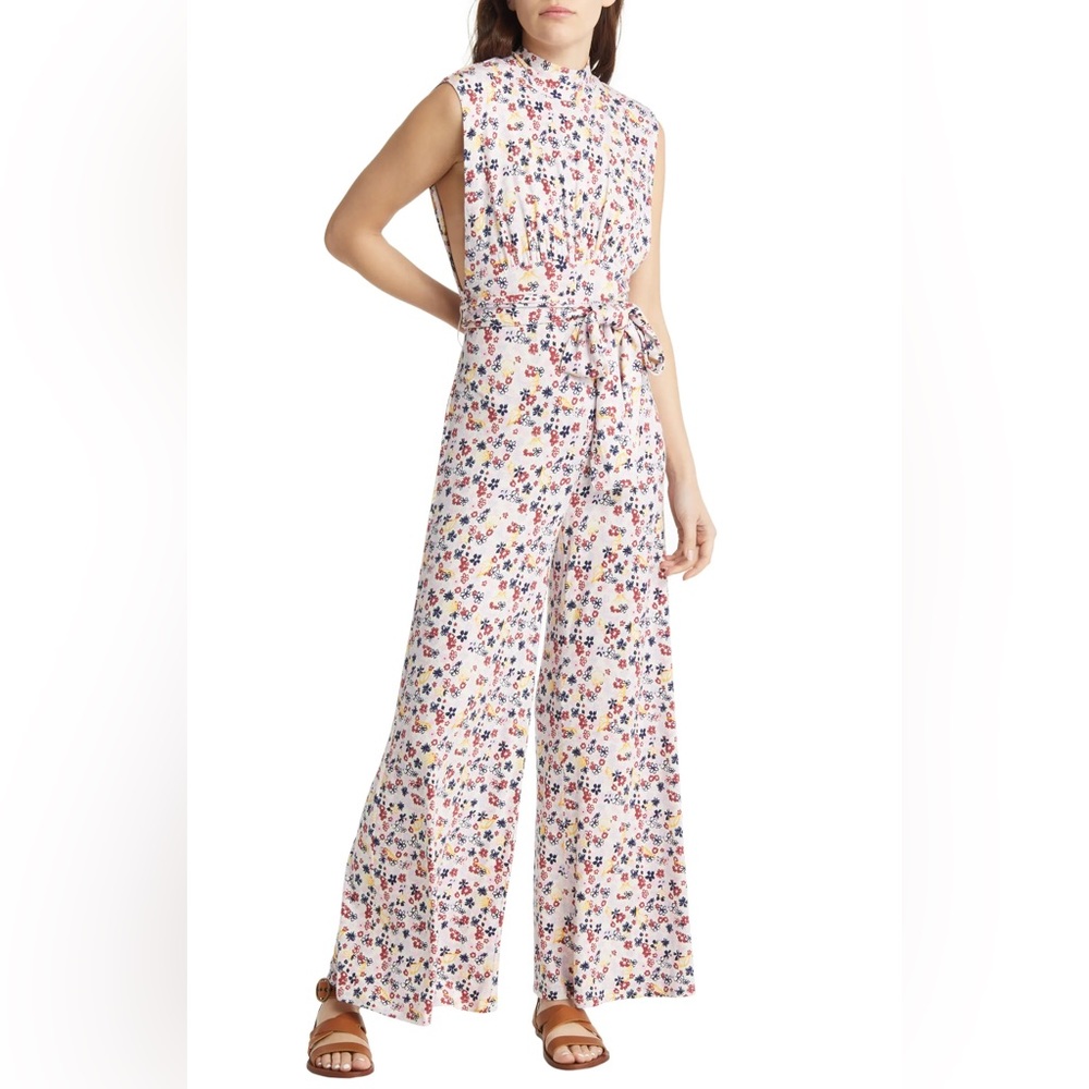 Free People Vibe Check Tie Waist Jumpsuit